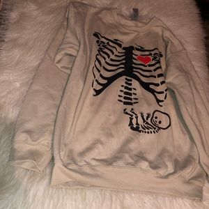 Skeleton Medium Maternity Sweatshirt